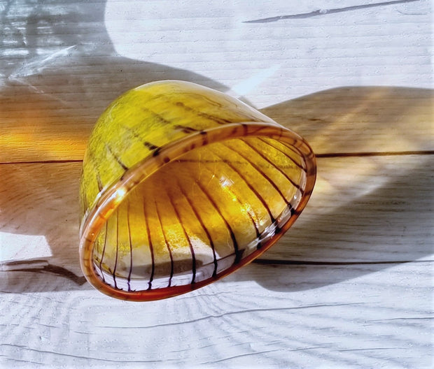 Kjell Engman 'Bon Bon' series, Kosta Boda Candied Coquelicot Orange Pitcher & Pineapple Yellow Bowl Glass Kosta Boda Glass 