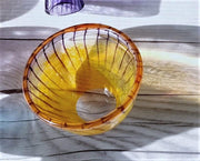 AnyesAttic Glass Kjell Engman 'Bon Bon' series, Kosta Boda Candied Coquelicot Orange Pitcher & Pineapple Yellow Bowl