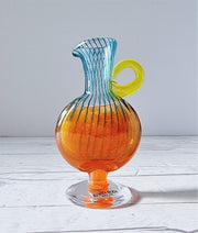 AnyesAttic Glass Kjell Engman 'Bon Bon' series, Kosta Boda Candied Coquelicot Orange Pitcher & Pineapple Yellow Bowl