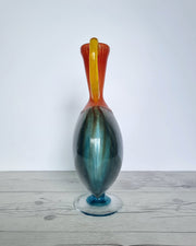 Kosta Boda Glass Glass Kjell Engman 'Bon Bon' series, Kosta Boda, Candied Sapphire Blue and Coquelicot Orange Pitcher