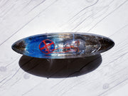 Kosta Boda Glass Glass Bertil Vallien for Kosta Boda, Att. Silver Boat Series, Sand Cast Art Glass Sculpture, Limited Edition