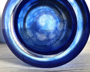 Kosta Boda Glass Glass Vicke Lindstrand 'Colora' series for Kosta, Modernist Lapis and Cobalt Blue Vase, 1950s