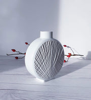 AnyesAttic Porcelain Krautheim, Saturn Series Mid Century Bisque Porcelain Op Art Bottle Vase | 1960s - 1970s, German