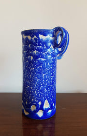 Kunsttöpferei Unterstab (KTU) Ceramic 1960s East German Kunsttöpferei Unterstab (KTU) Pottey Blue and White Decor Ceramic Flagon Vase