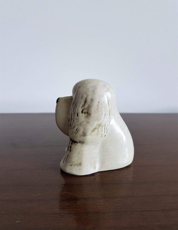 AnyesAttic Ceramic Lisa Larson for Gustavsberg,1972 Kennel series, 'Sympathetic Spaniel', Swedish