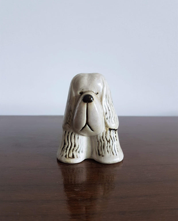 AnyesAttic Ceramic Lisa Larson for Gustavsberg,1972 Kennel series, 'Sympathetic Spaniel', Swedish