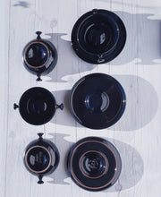 Luigi Colani Ceramic Luigi Colani 1973 Zen Series for Friesland, Ceracron Stoneware, Black Space Age Atomic Teaset for 4