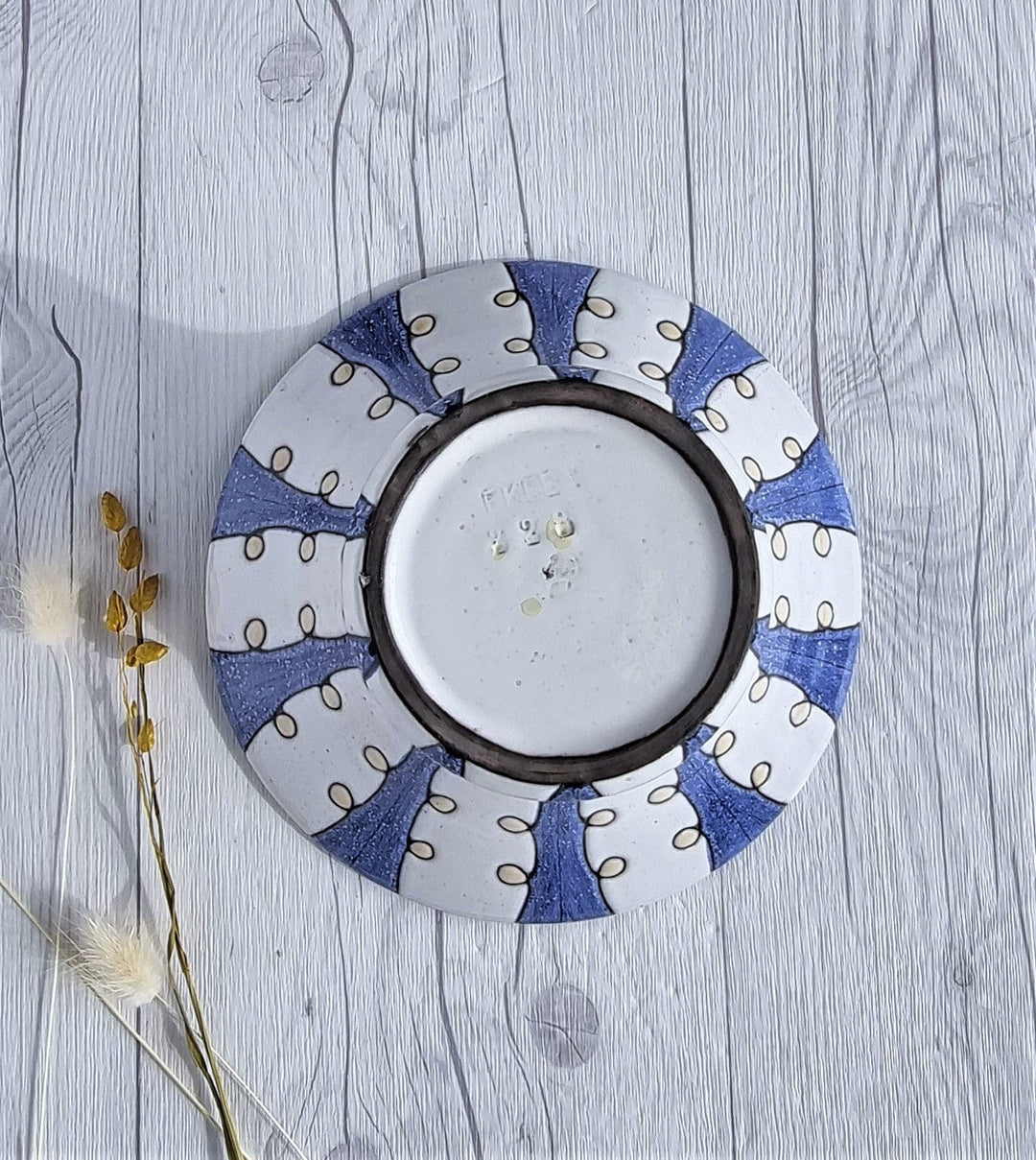 Mari Simmulson for Upsala Ekeby, 1956-57 Iris Series, Blue and