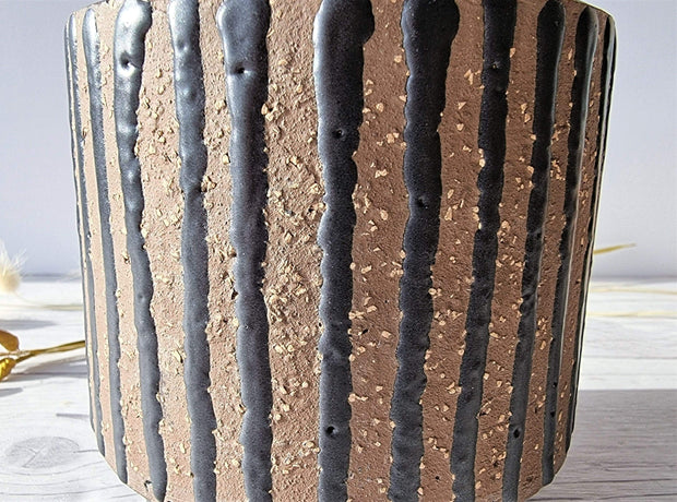 Upsala Ekeby Ceramic Mari Simmulson for Upsala Ekeby, 1965 Ringo Series, Chocolate Cookie Palette Modernist Vase