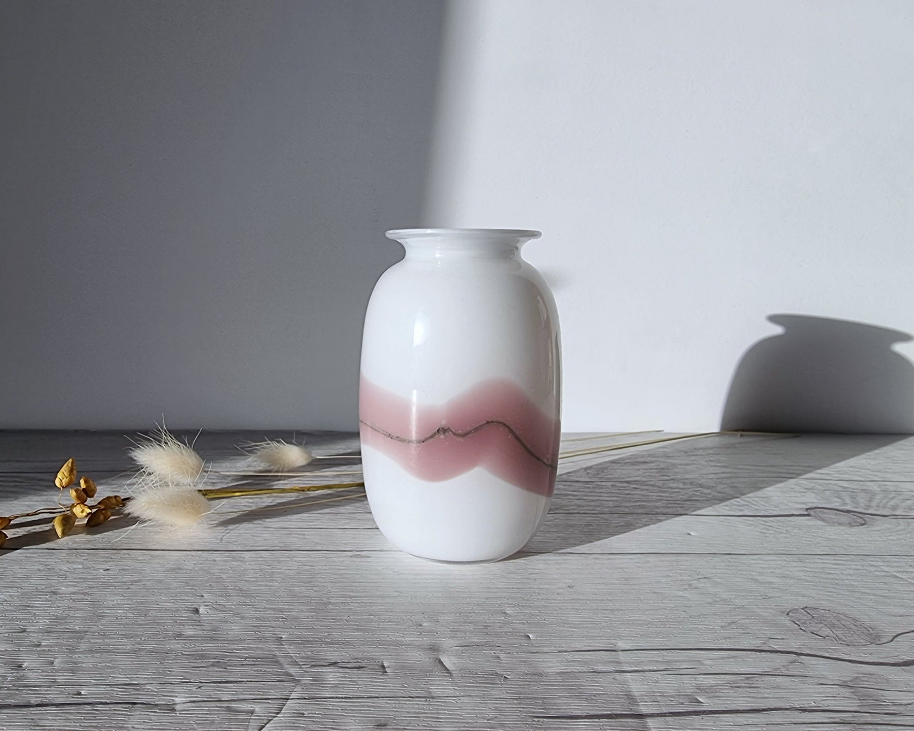 Michael Bang for Holmegaard, Sakura Series, White Milk Glass with Pink – Haute Curature