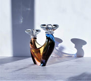 Mstisov Glass Glass Mstisov by Hana Machovska, Romana Series Modernist Art Glass Candleholder Vase | 1960s, Czech, Rare