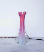 Murano Glass Murano Fratelli Toso in Pink, Opalescent and Clear, 'Propeller' Vase | 1950s-60s, Italian, Rare Form