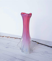 Murano Glass Murano Fratelli Toso in Pink, Opalescent and Clear, 'Propeller' Vase | 1950s-60s, Italian, Rare Form