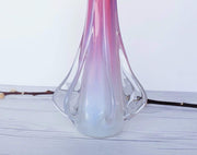 Murano Glass Murano Fratelli Toso in Pink, Opalescent and Clear, 'Propeller' Vase | 1950s-60s, Italian, Rare Form