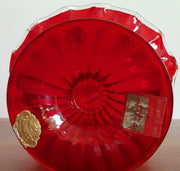 Murano Glass 1930s - 50s Italian Murano Barovier & Toso Ruby Red and Gold Avventurine Blackberries Footed Dish