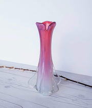 Murano Glass Murano Fratelli Toso in Pink, Opalescent and Clear, 'Propeller' Vase | 1950s-60s, Italian, Rare Form