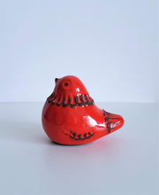Normans Motala Keramik Ceramic Normans Motala Keramik Earthenware Scarlet Glaze Bird Ceramic Figurine, 1960s, Swedish