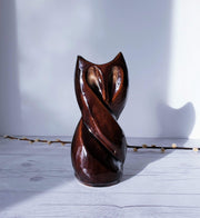 AnyesAttic Ceramic 'Owl Vase' by Reflex Craft Cooperative 'Spoldzielnia Rzemieslnicza' in Cherry Chocolate | 1970s