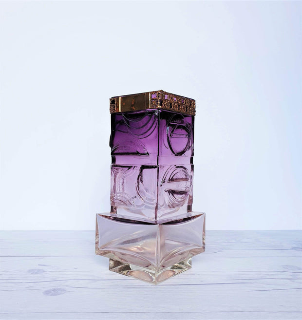 AnyesAttic Glass Pentti Sarpaneva, Oy Kumela for Turun Hopea Modernist Bronze and Purple Art Glass Vase, 1970s