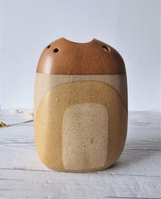 Tremaen Ceramic Peter Ellery for Tremaen Pottery Nanceddan Series, Sculptural Cornish Pebble Vase, 1970s, British