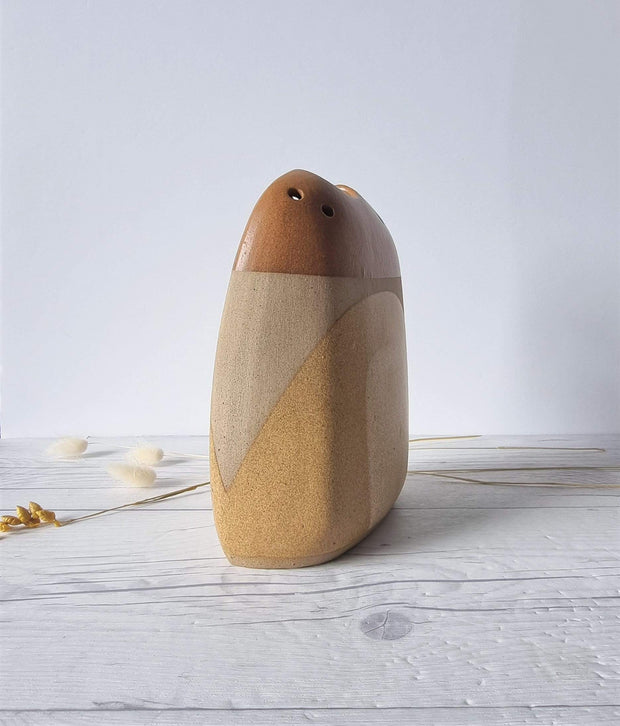 Tremaen Ceramic Peter Ellery for Tremaen Pottery Nanceddan Series, Sculptural Cornish Pebble Vase, 1970s, British