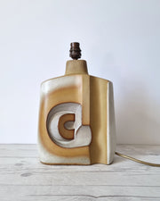 Tremaen Ceramic Peter Ellery for Tremaen Studio, Zennor Series Sculptural Modernist Ceramic Lamp Base, 1970s, British