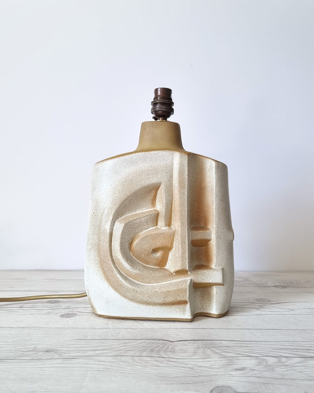 Tremaen Ceramic Peter Ellery for Tremaen Studio, Zennor Series Sculptural Modernist Ceramic Lamp Base, 1970s, British