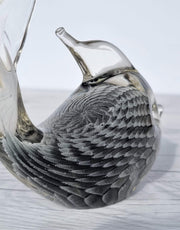 Murano Glass Murano V. Nason & Co, Grey Overlapping Scale Sfumato and Sommerso Fish Sculpture, 1980s