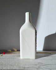 Vallauris Ceramique Ceramic Roger Capron for Vallauris, Dipped White and Multicolour Glaze, Signed Sculptural Bottle Vase, 1950s