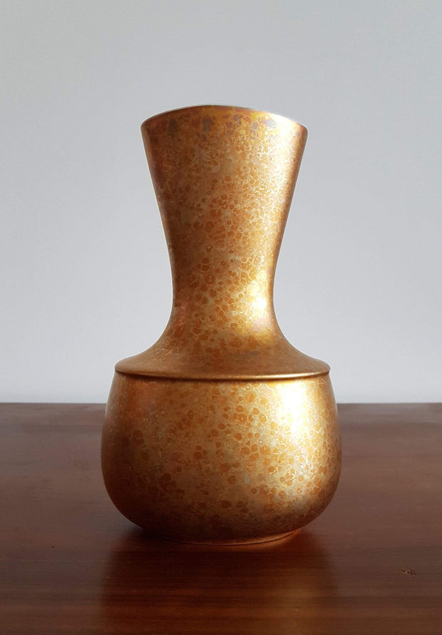 Rosenthal Porcelain Rosenthal Goldfeuer Series Vase – Rare Gold Decor by Helmut Drexler, 1970s, West German