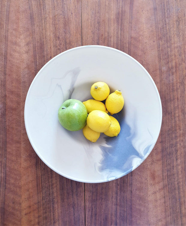 AnyesAttic Ceramic Rosenthal Studio Line, XL Queensberry Marble Sculptural Ceramic Dish, 1980s West German