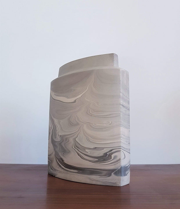 Rosenthal Ceramic Rosenthal Studio Line, XL Queensberry Marble Sculptural Ceramic Vase, 1980s West German