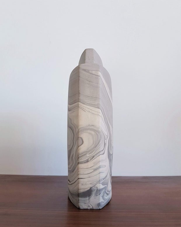 Rosenthal Ceramic Rosenthal Studio Line, XL Queensberry Marble Sculptural Ceramic Vase, 1980s West German