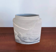 Rosenthal Ceramic Rosenthal Studio Line, XL Queensberry Marble Sculptural Ceramic Vase, 1980s West German