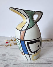 Ruscha Ceramic DRAFT 1960s Ruscha Milano Keramik Abstract Jug