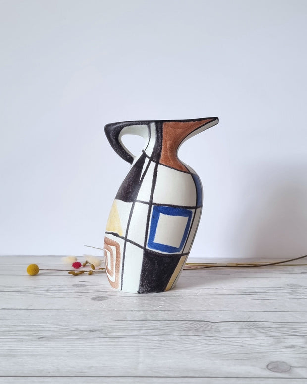 Ruscha Ceramic DRAFT 1960s Ruscha Milano Keramik Abstract Jug