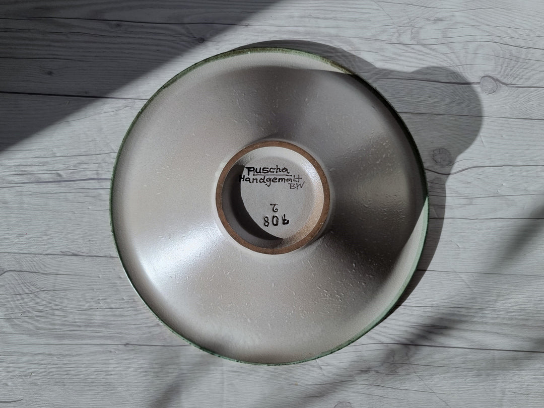 Ruscha Keramik, Statement Sculptural Charger Plate, Fat Lava Glaze