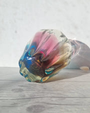 Narumi Glass Glass Sanyu Glassworks Narumi Fantasy Series Rainbow Sommerso Handblown Abstract Balloon Vase, 60s-70s