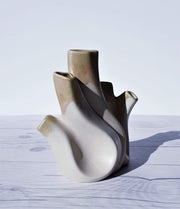 AnyesAttic Ceramic Sgrafo Modern 'Korallen' Series by Peter Müller Sculptural Op Art Ceramic Vase | 1960s - 70s