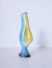 AnyesAttic Ceramic Sicas Sesto Fiorentino Mid Cen. Deco Rainbow Lustre Glaze Whorl Form Pitcher Jug Vase | 1950s, Rare