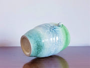 Sylvac Pottery Ceramic 1960s British SylvaC (Sylvac) Art Deco Blues, Greens and Turquoise 'Seascapes' Ceramic Vase