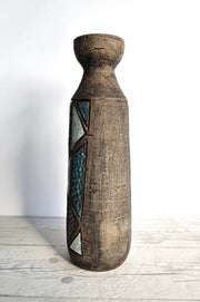 Tilgmans Keramik Ceramic Tilgmans Keramik, Swedish Mid Century Modernist Sgraffito Sculptural Bottle Vase, 1960s-70s