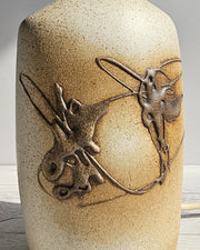 Tremaen Ceramic Tremaen Studio Pottery, Gwarra Series, Sculptural Cornish Ceramic Lamp Base, 1974-1980, British