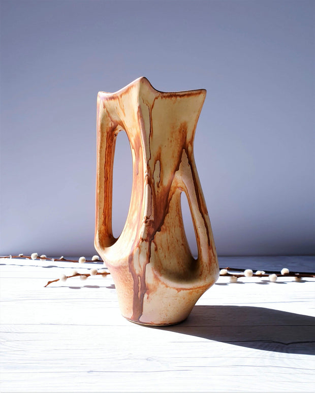 AnyesAttic Ceramic Vallauris, France, FPP by Jean Rossignol and Jean Calvas, Picasso Inspired Sculptural Vase | 1960s