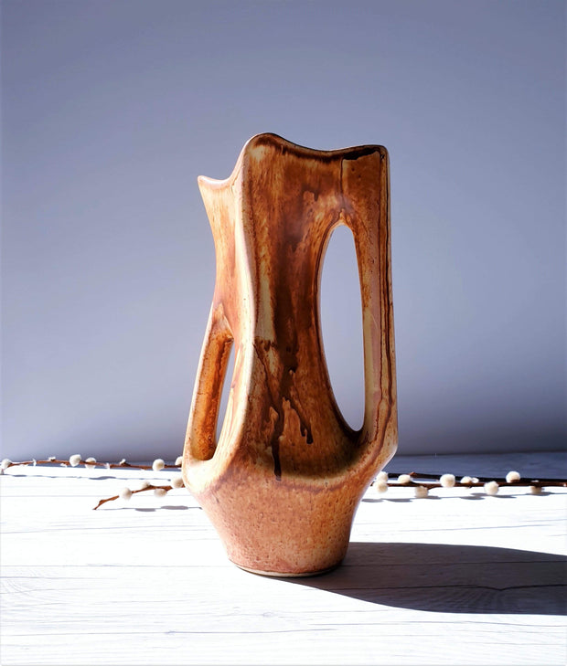 AnyesAttic Ceramic Vallauris, France, FPP by Jean Rossignol and Jean Calvas, Picasso Inspired Sculptural Vase | 1960s