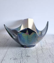 Verceram Ceramic Verceram Ceramique, Mid Century Iridescent Manta Ray Glaze Centrepiece, France 1950s-60s