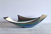 Verceram Ceramic Verceram Ceramique, Mid Century Iridescent Manta Ray Glaze Centrepiece, France 1950s-60s