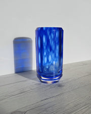 Kosta Boda Glass Glass Vicke Lindstrand 'Colora' series for Kosta, Modernist Lapis and Cobalt Blue Vase, 1950s