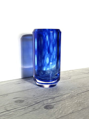 Kosta Boda Glass Glass Vicke Lindstrand 'Colora' series for Kosta, Modernist Lapis and Cobalt Blue Vase, 1950s