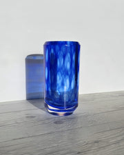 Kosta Boda Glass Glass Vicke Lindstrand 'Colora' series for Kosta, Modernist Lapis and Cobalt Blue Vase, 1950s